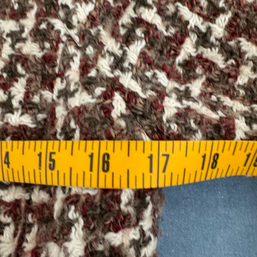 Semantiks Womens Brown Houndstooth Wool Blend Short Sleeve Coat Jacket Small - Picture 12 of 12